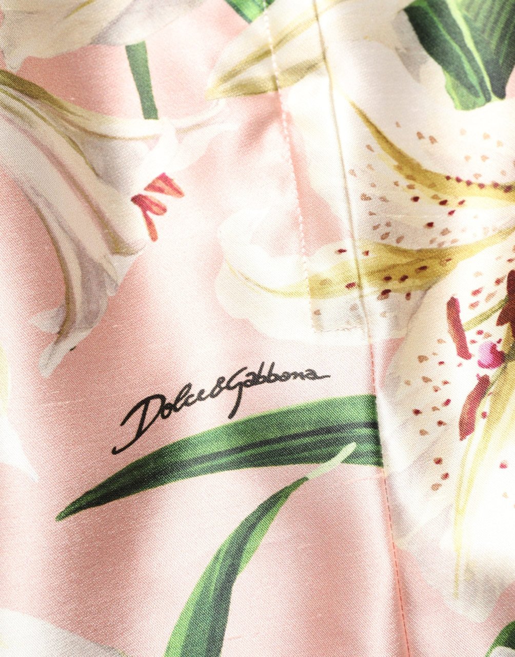 Dolce & Gabbana Pink Lilium High Waist Knee Length Skirt Roze