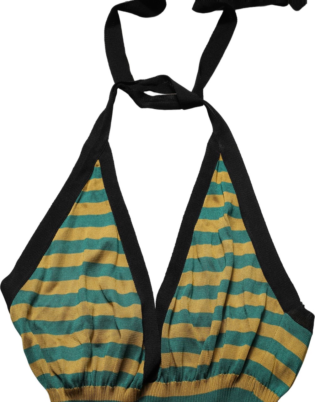 Dolce & Gabbana Multicolor Stripes Wool Knit Halter Tank Top Divers