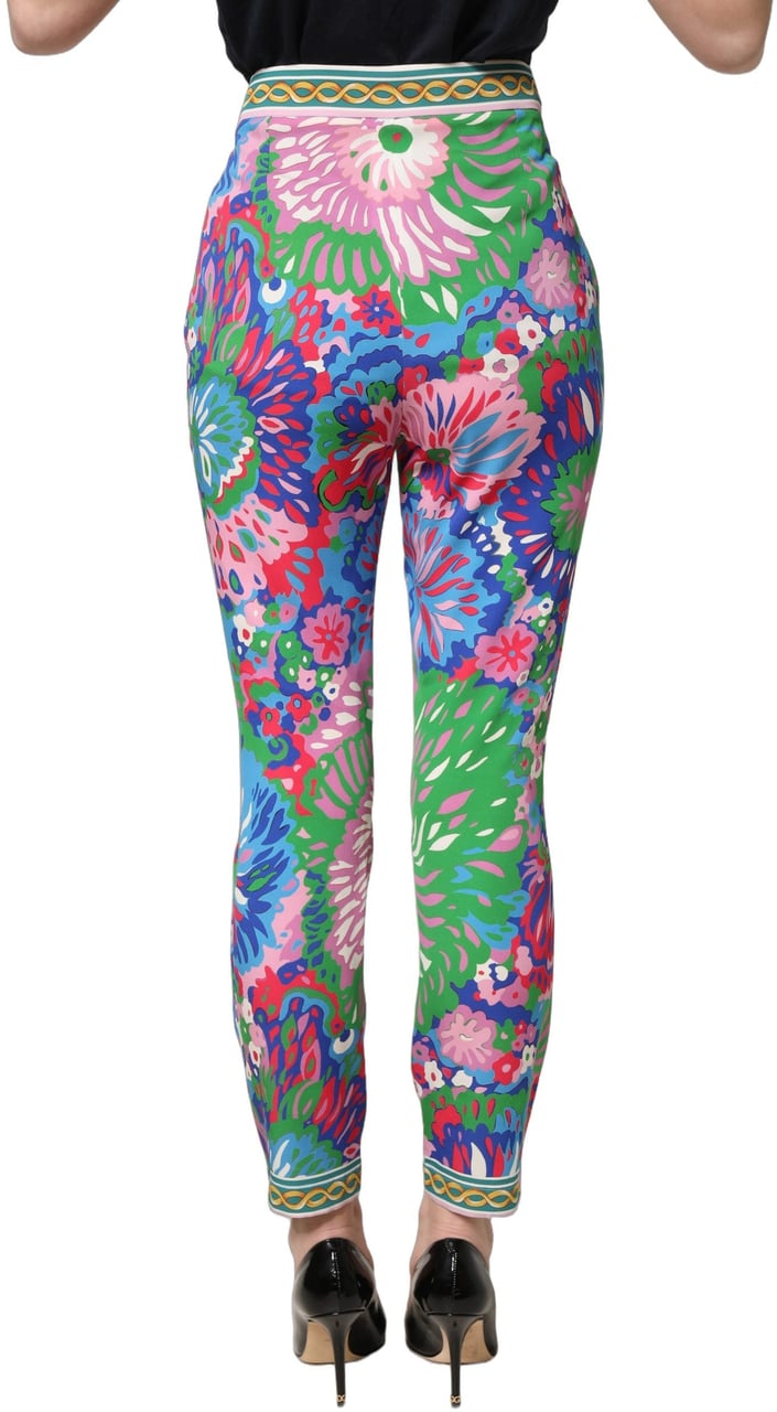 Dolce & Gabbana Multicolor Floral Stretch Jersey Leggings Pants Divers