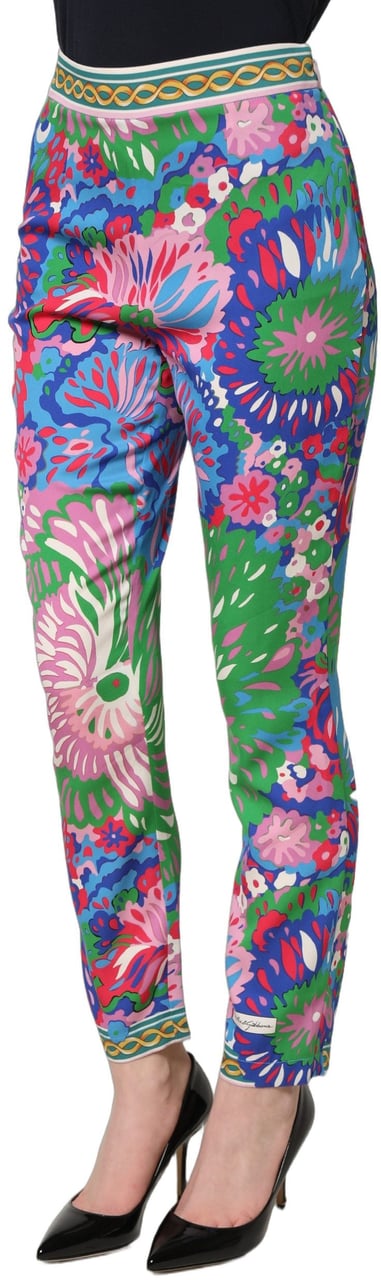 Dolce & Gabbana Multicolor Floral Stretch Jersey Leggings Pants Divers