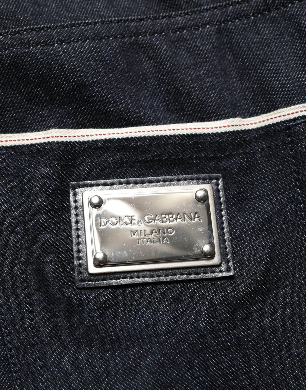 Dolce & Gabbana Black Cotton Mid Waist Classic Men Denim Jeans Zwart