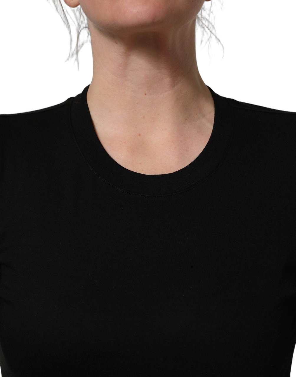 Dolce & Gabbana Black Long Sleeves Crew Neck Pullover Sweater Zwart