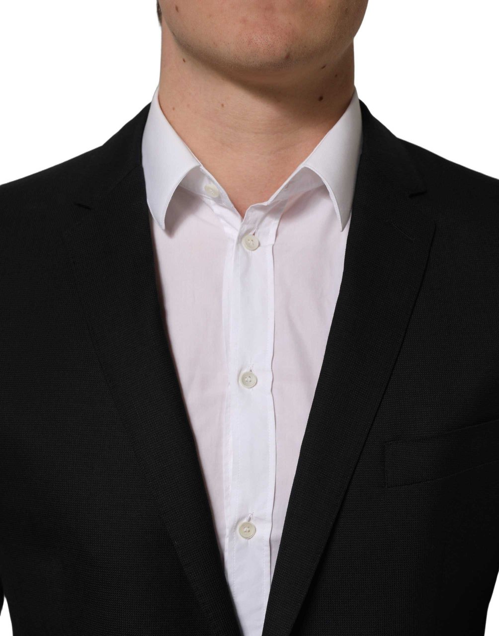 Dolce & Gabbana Black Wool Single Breasted Blazer Jacket Zwart