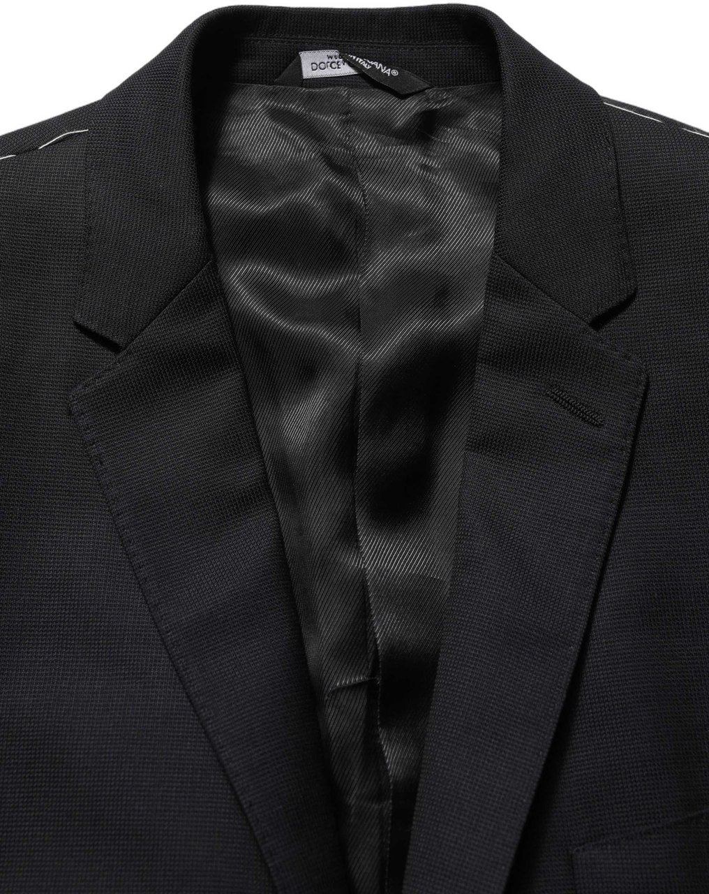 Dolce & Gabbana Black Wool Single Breasted Blazer Jacket Zwart