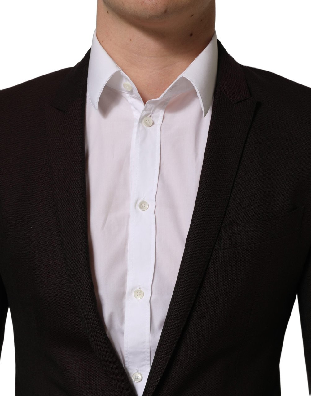 Dolce & Gabbana Brown Wool GOLD Single Breasted Men Jacket Bruin