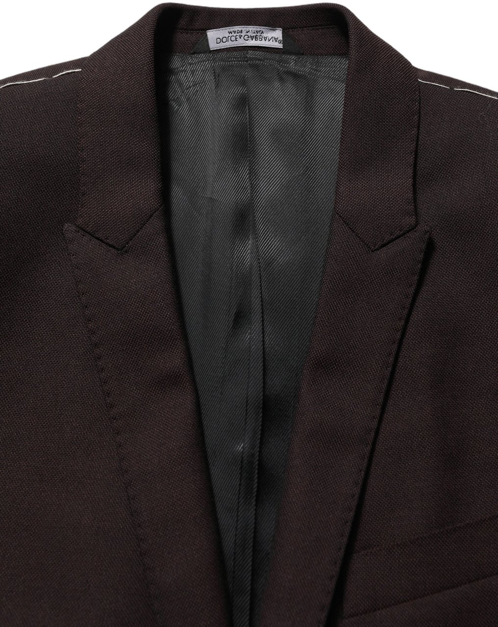 Dolce & Gabbana Brown Wool GOLD Single Breasted Men Jacket Bruin