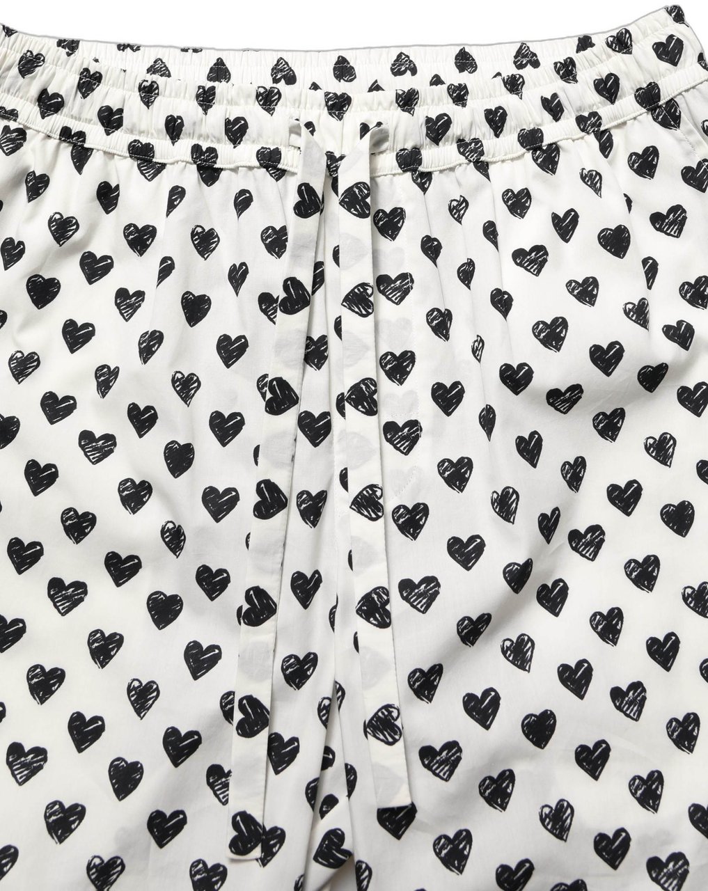 Dolce & Gabbana White Graphic Heart Print Men Trousers Pants Wit