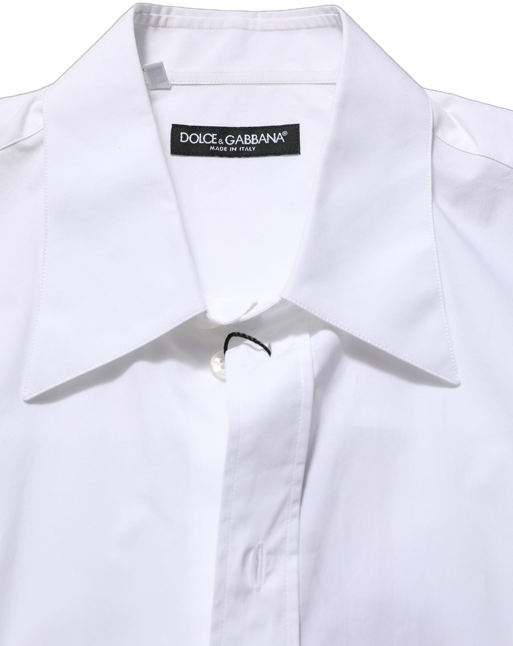 Dolce & Gabbana White Cotton Sleeveless Formal Dress Shirt Wit