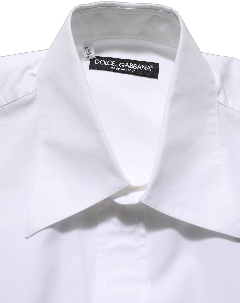Dolce & Gabbana White Cotton Sleeveless Formal Dress Shirt Wit