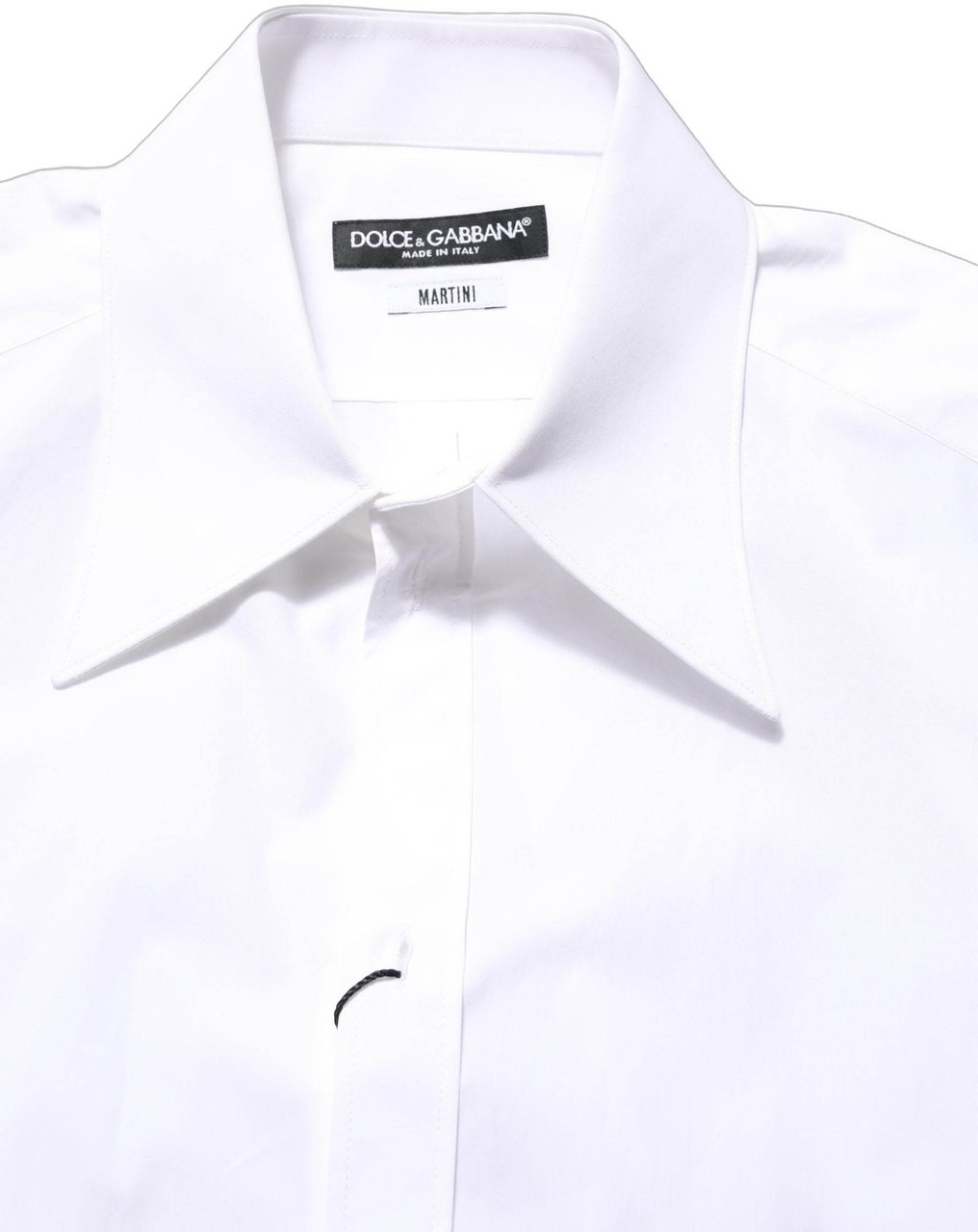 Dolce & Gabbana White MARTINI Long Sleeves Men Dress Shirt Wit