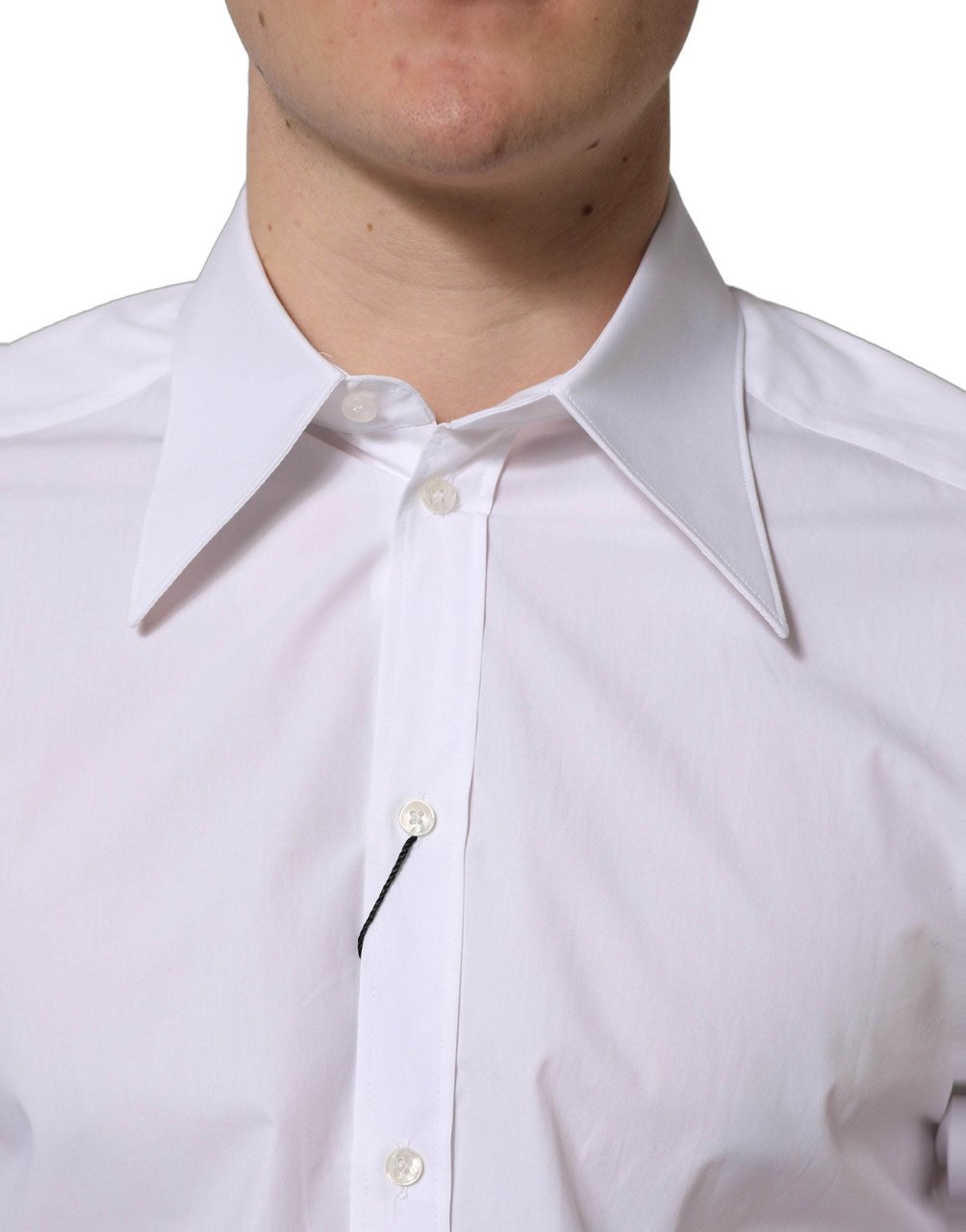 Dolce & Gabbana White MARTINI Long Sleeves Men Dress Shirt Wit