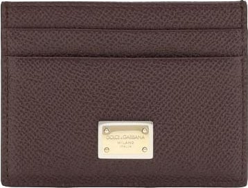 Dolce & Gabbana Brown Calf Leather Bos Taurus Wallet Bruin