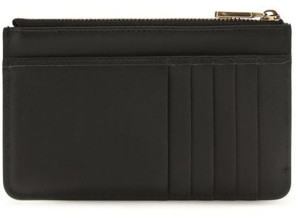 Dolce & Gabbana Black Calf Leather Bos Taurus Wallet Zwart