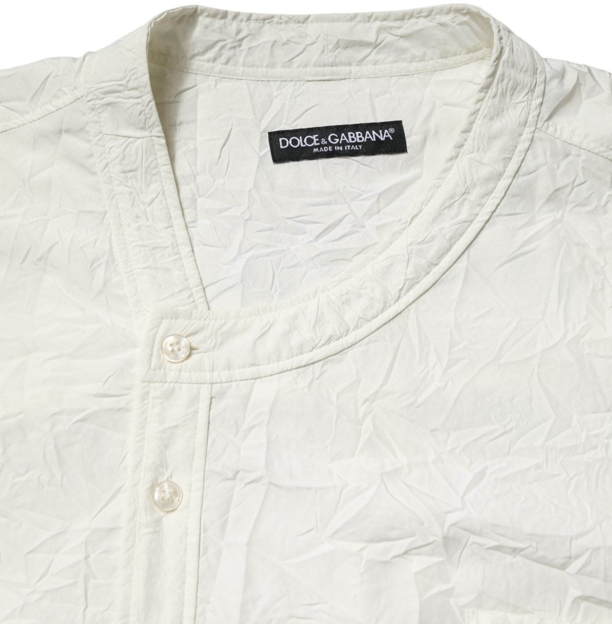 Dolce & Gabbana White Cotton Men Long Sleeves Men Shirt Wit