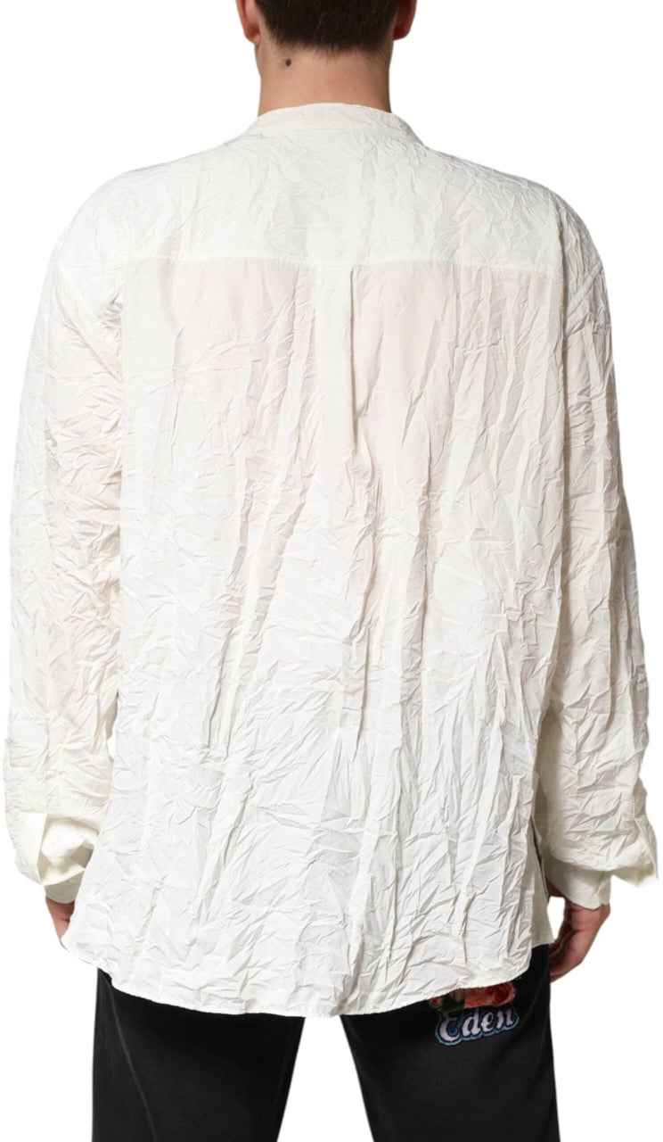 Dolce & Gabbana White Cotton Men Long Sleeves Men Shirt Wit