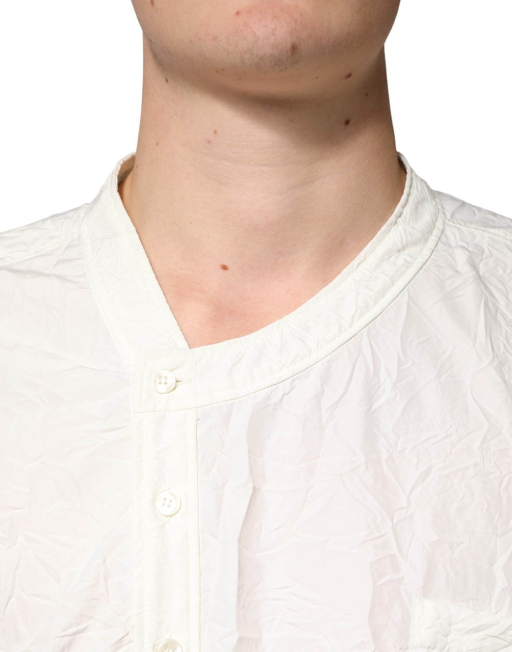 Dolce & Gabbana White Cotton Men Long Sleeves Men Shirt Wit