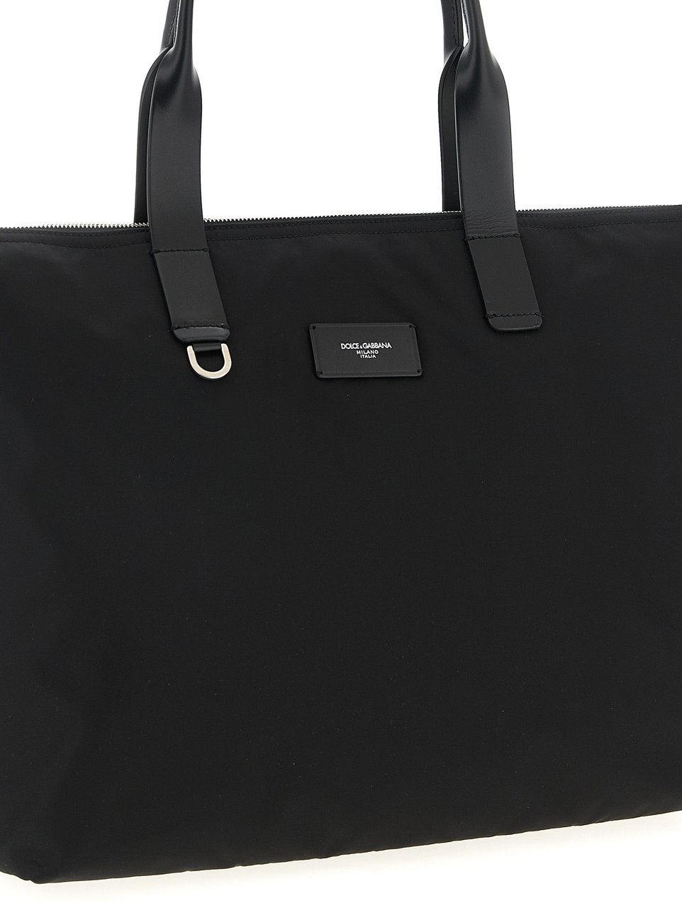Dolce & Gabbana Black Polyamide Tote Bag Zwart