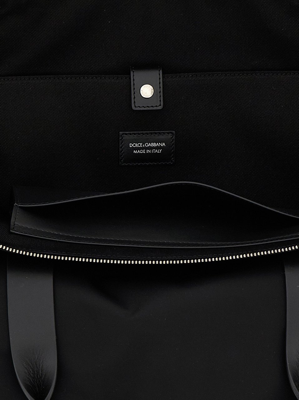 Dolce & Gabbana Black Polyamide Tote Bag Zwart