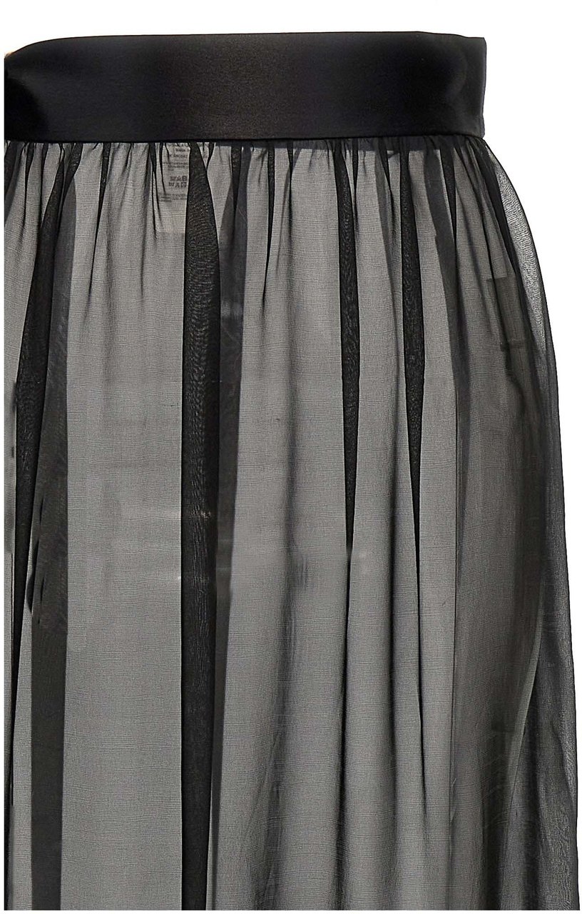 Dolce & Gabbana Black Silk Mini Skirt Zwart