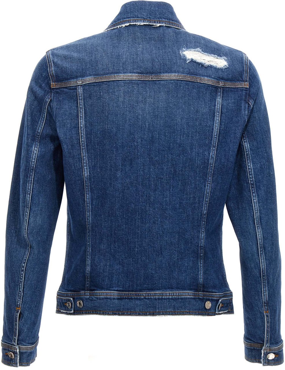Dolce & Gabbana Blue Cotton Denim Jacket Blauw