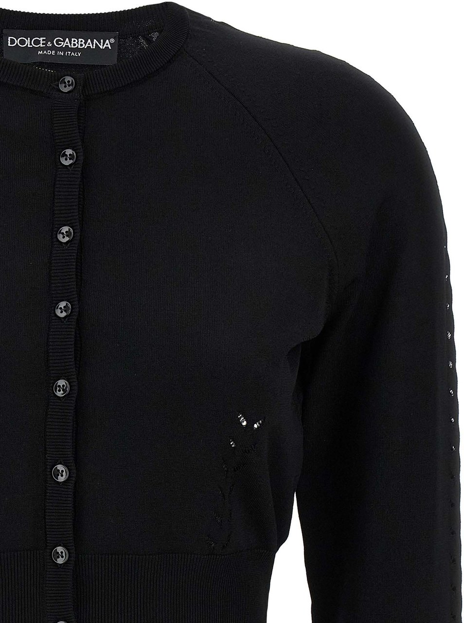 Dolce & Gabbana Black Viscose Cardigan Zwart