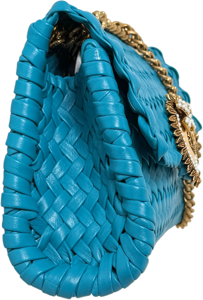 Dolce & Gabbana Dolce & Gabbana kleine Devotion Umhängetasche Blau / neuwertig Blauw