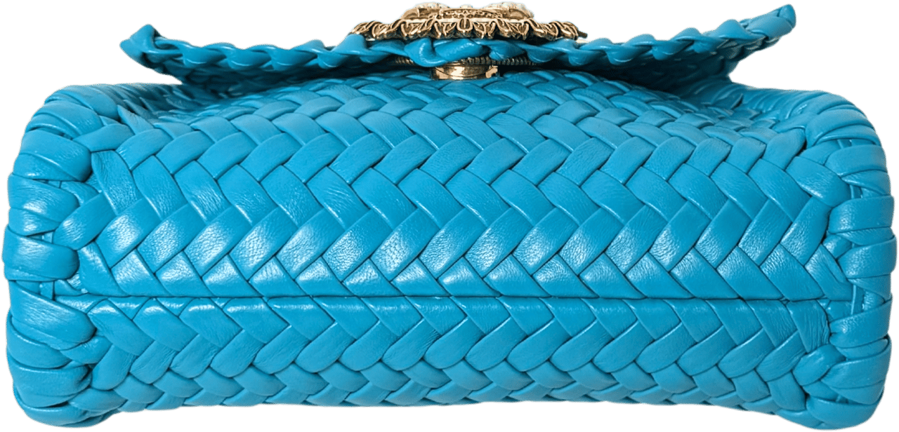 Dolce & Gabbana Dolce & Gabbana kleine Devotion Umhängetasche Blau / neuwertig Blauw