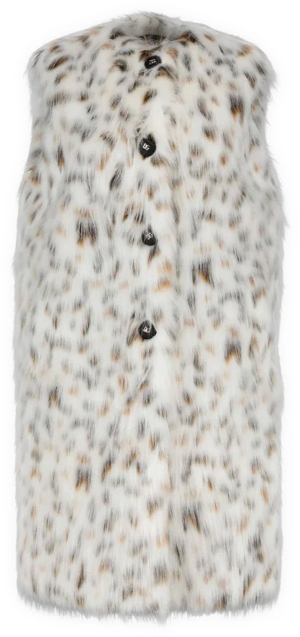 Dolce & Gabbana Dolce & Gabbana Eco-fur White Woman Dierenprint