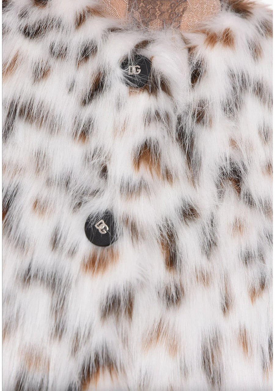 Dolce & Gabbana Dolce & Gabbana Eco-fur White Woman Dierenprint