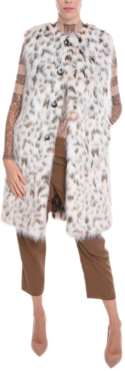 Dolce & Gabbana Dolce & Gabbana Eco-fur White Woman Dierenprint