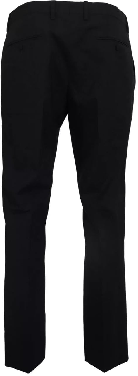 Dolce & Gabbana Dolce & Gabbana Gray Wool Stretch Formal Slim Fit Pants Dierenprint