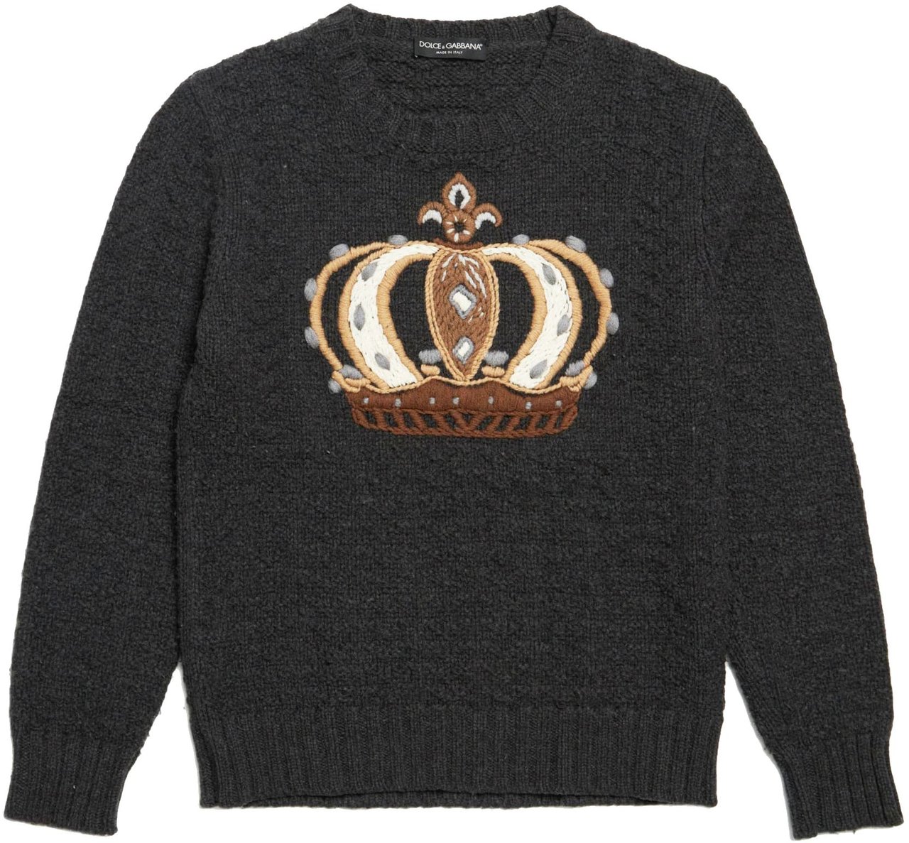 Dolce & Gabbana Dolce & Gabbana Sweaters Grey Man Dierenprint