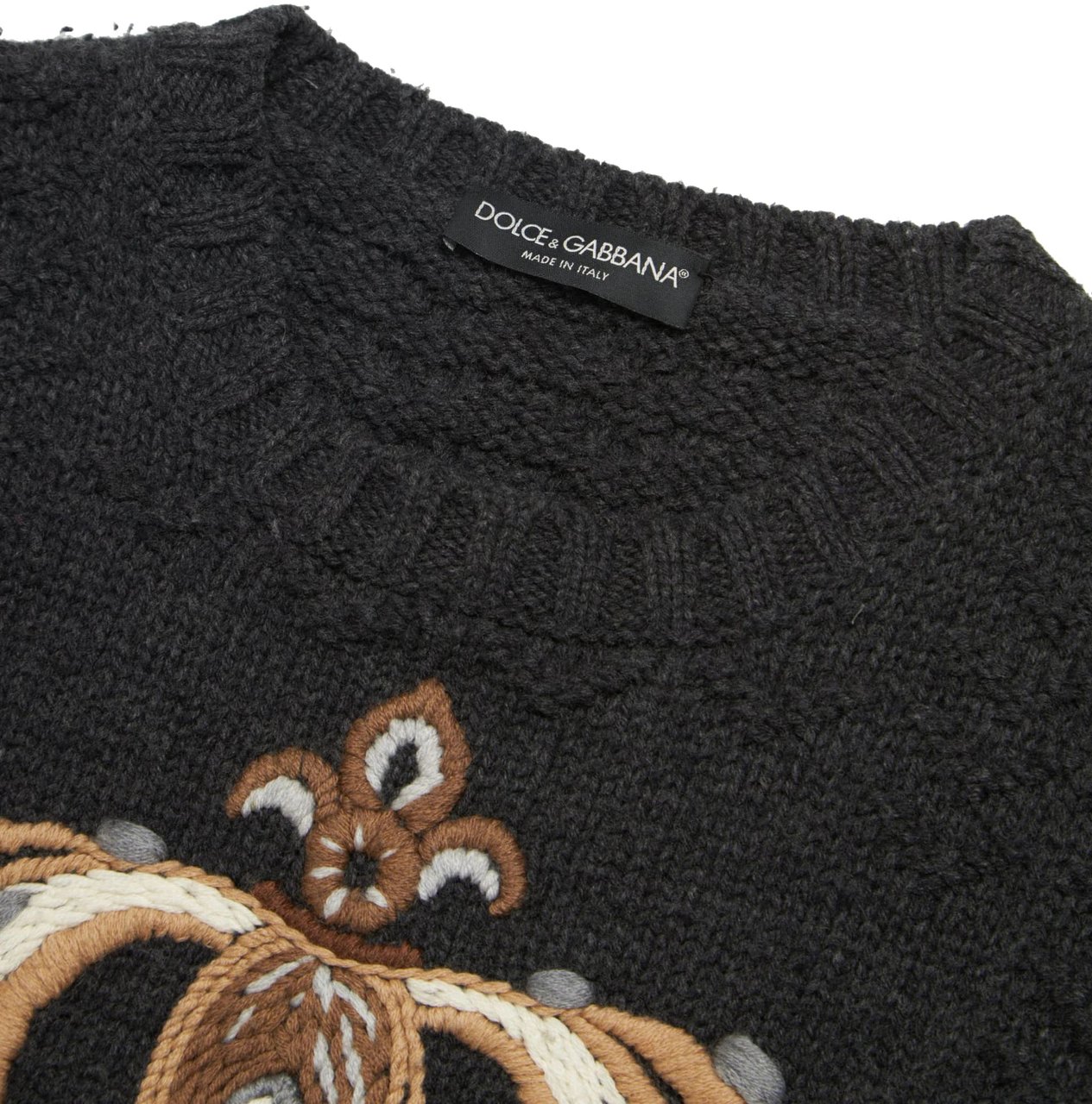 Dolce & Gabbana Dolce & Gabbana Sweaters Grey Man Dierenprint
