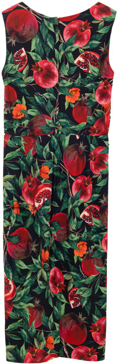 Dolce & Gabbana Pomegranate Print Dress Zwart