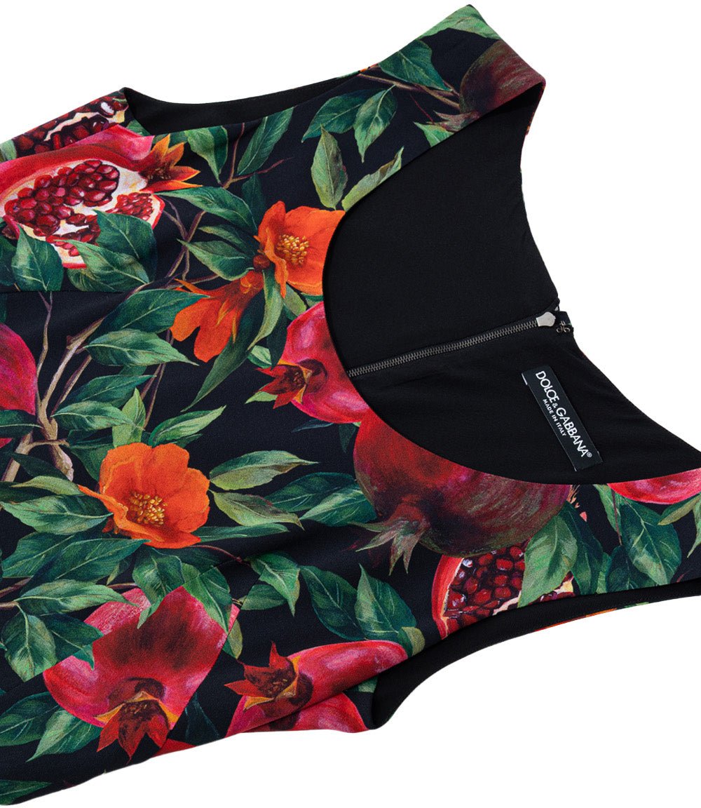 Dolce & Gabbana Pomegranate Print Dress Zwart