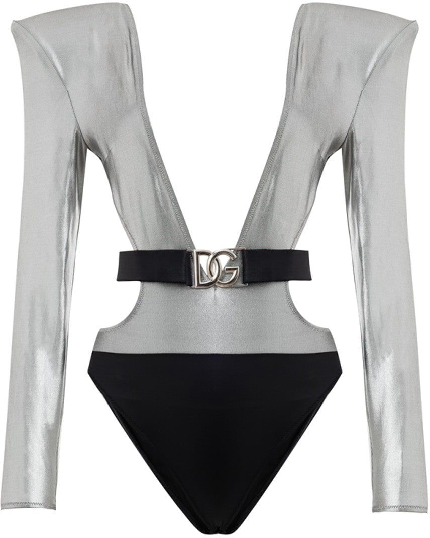 Dolce & Gabbana One-Piece Swimsuits Silver Zilver