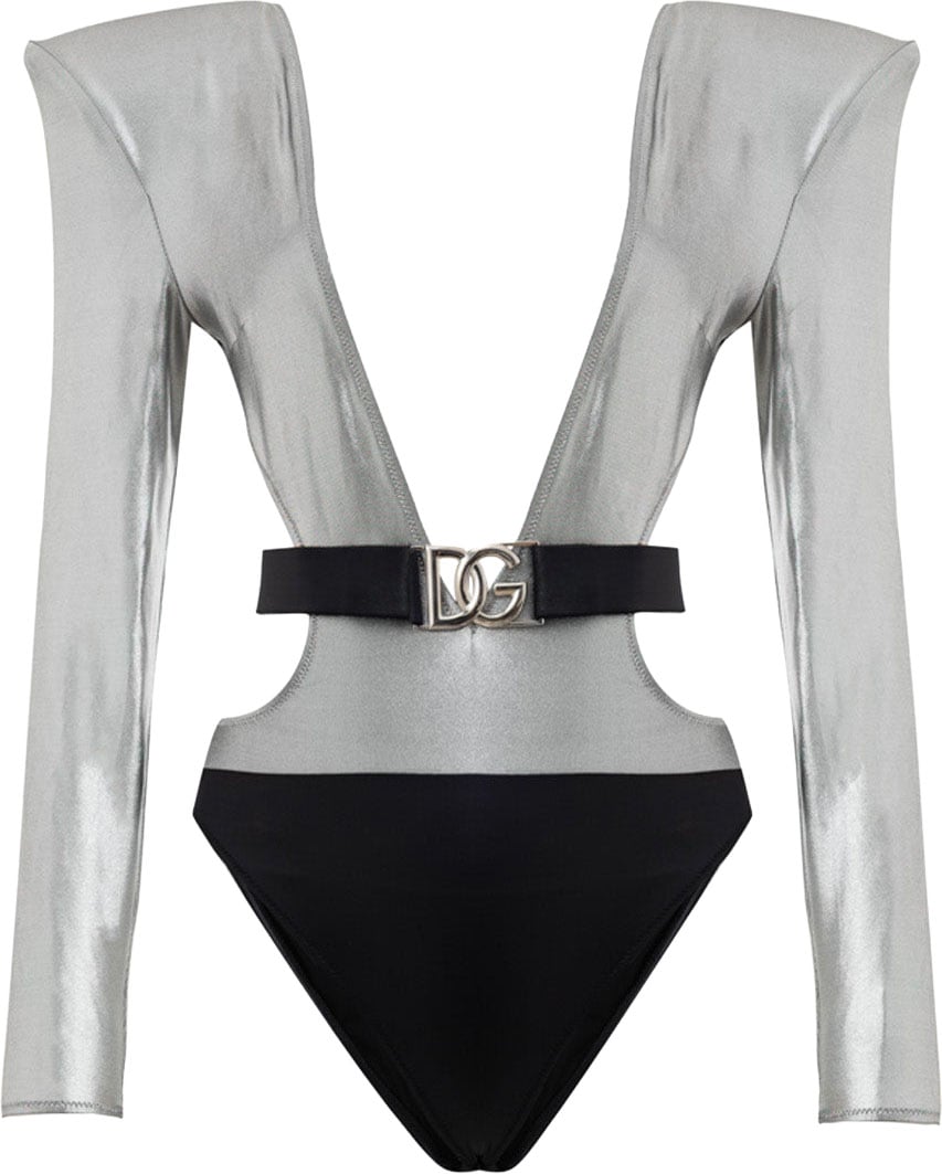 Dolce & Gabbana One-Piece Swimsuits Silver Zilver