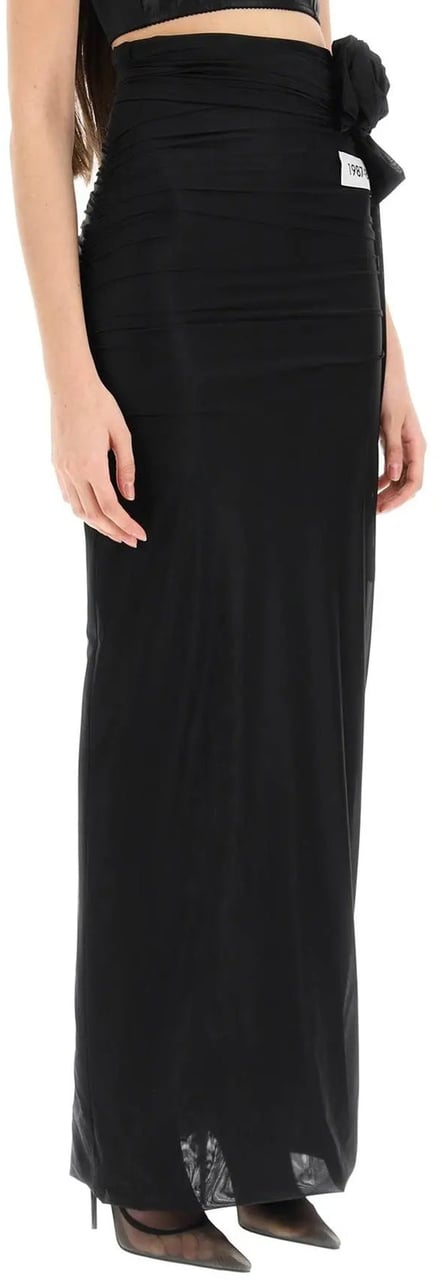 Dolce & Gabbana Dolce&Gabbana Jersey Stretch Maxi Skirt Zwart