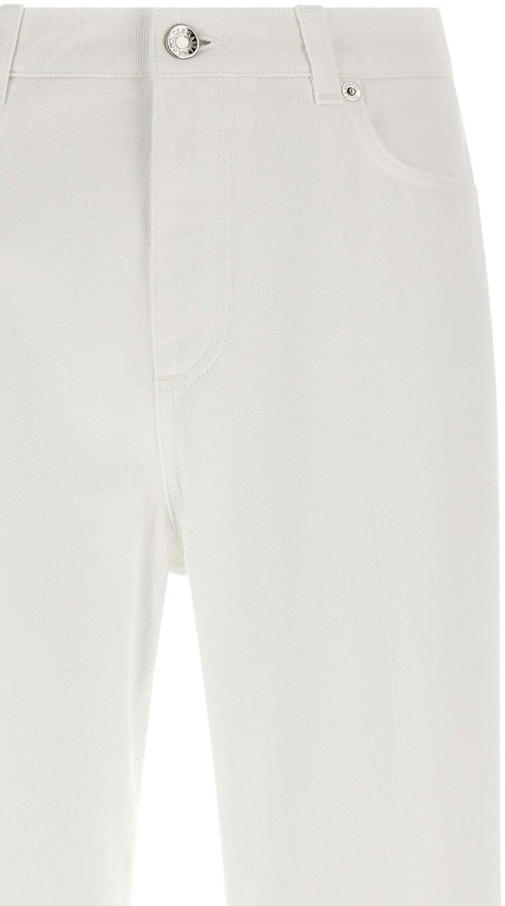 Dolce & Gabbana White Cotton Flared Jeans Wit