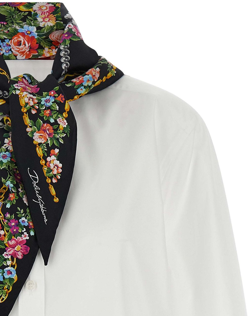 Dolce & Gabbana White Cotton Blouse Wit