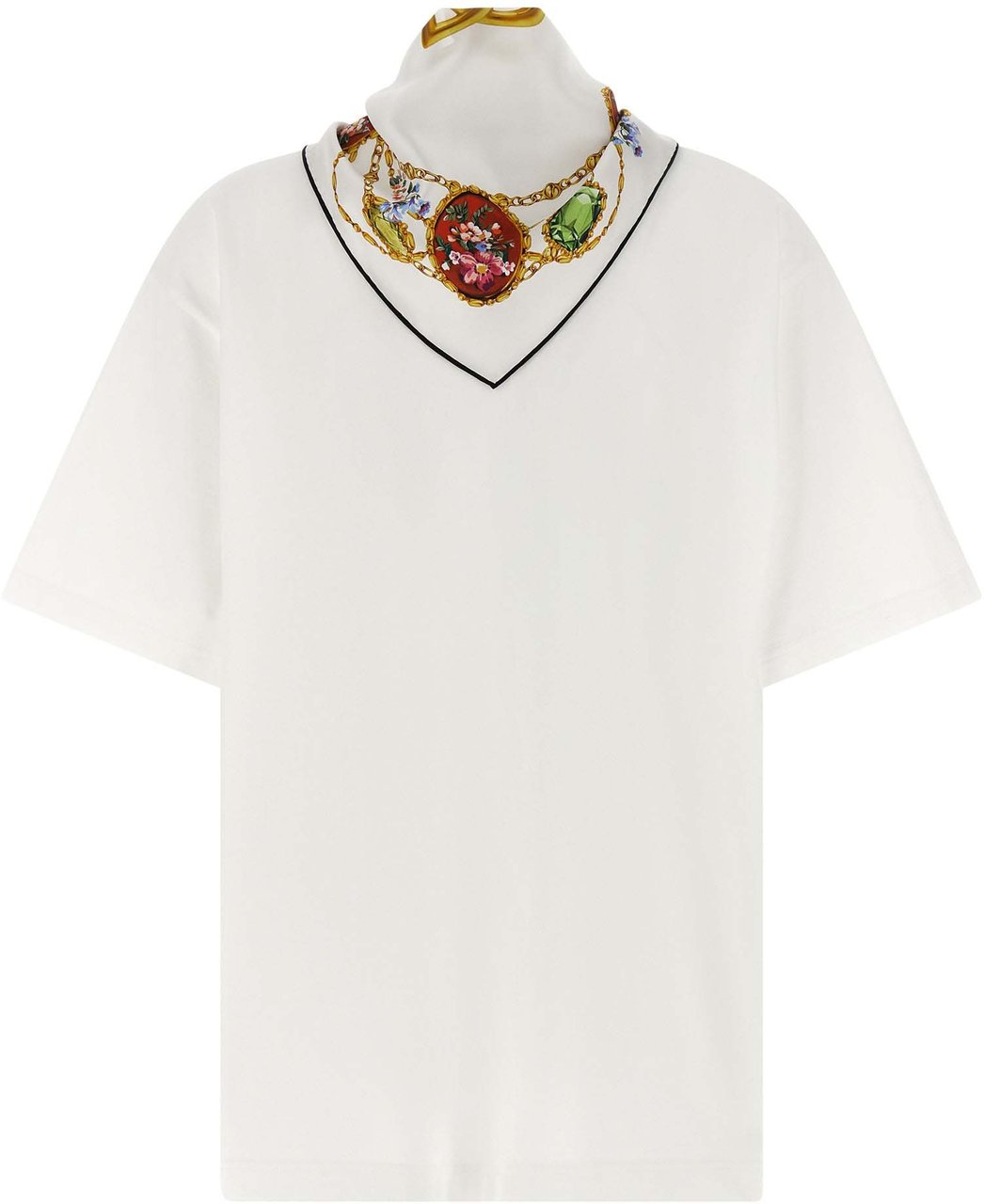 Dolce & Gabbana White Cotton T-Shirt Wit