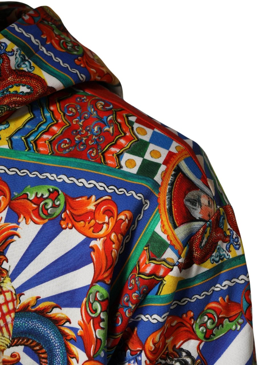 Dolce & Gabbana Multicolor Glamzilla Hooded Men Sweatshirt Sweater Divers