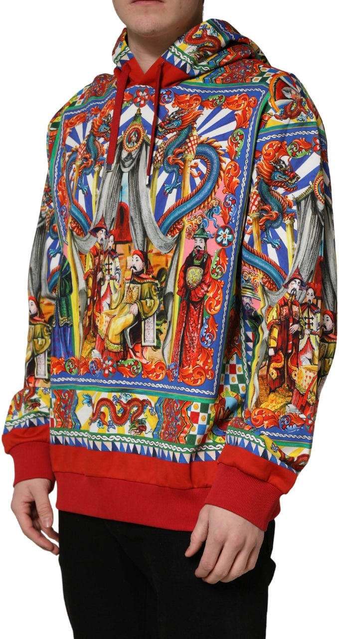 Dolce & Gabbana Multicolor Glamzilla Hooded Men Sweatshirt Sweater Divers