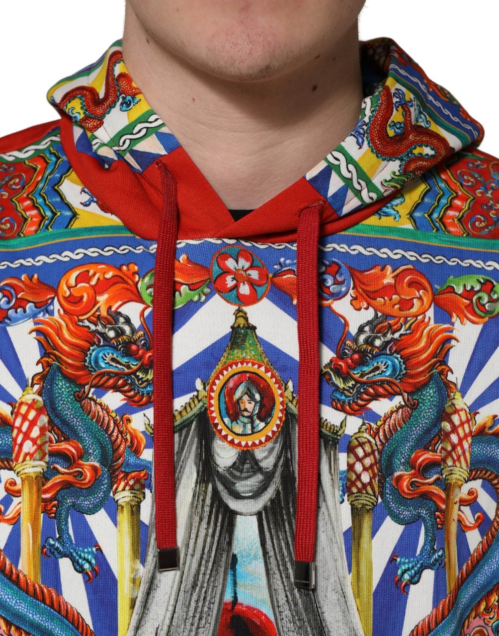 Dolce & Gabbana Multicolor Glamzilla Hooded Men Sweatshirt Sweater Divers