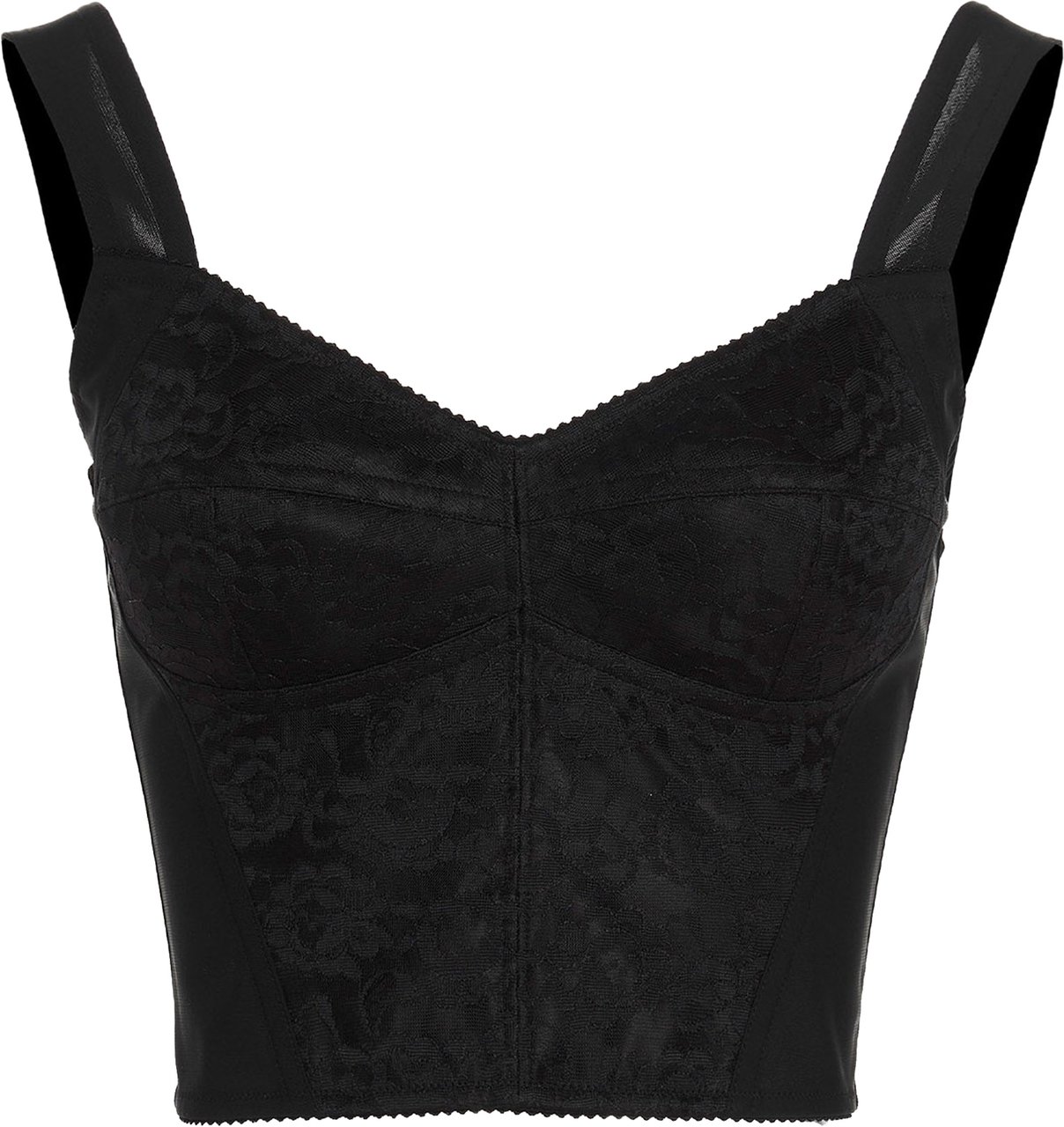 Dolce & Gabbana Black Polyamide Tank Tops Zwart