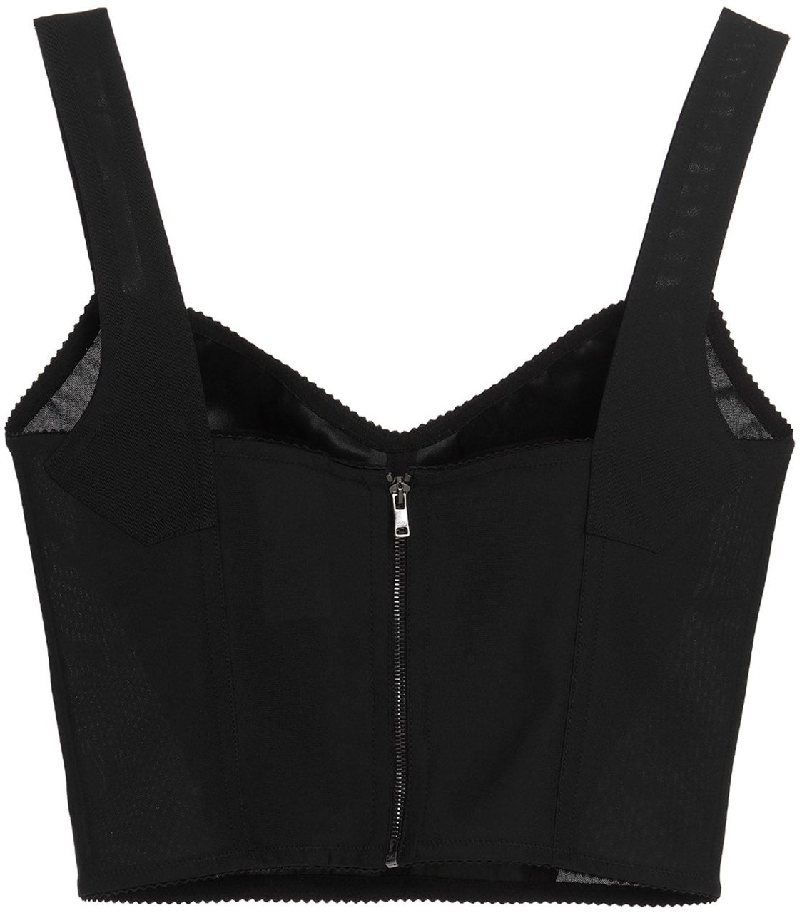 Dolce & Gabbana Black Polyamide Tank Tops Zwart