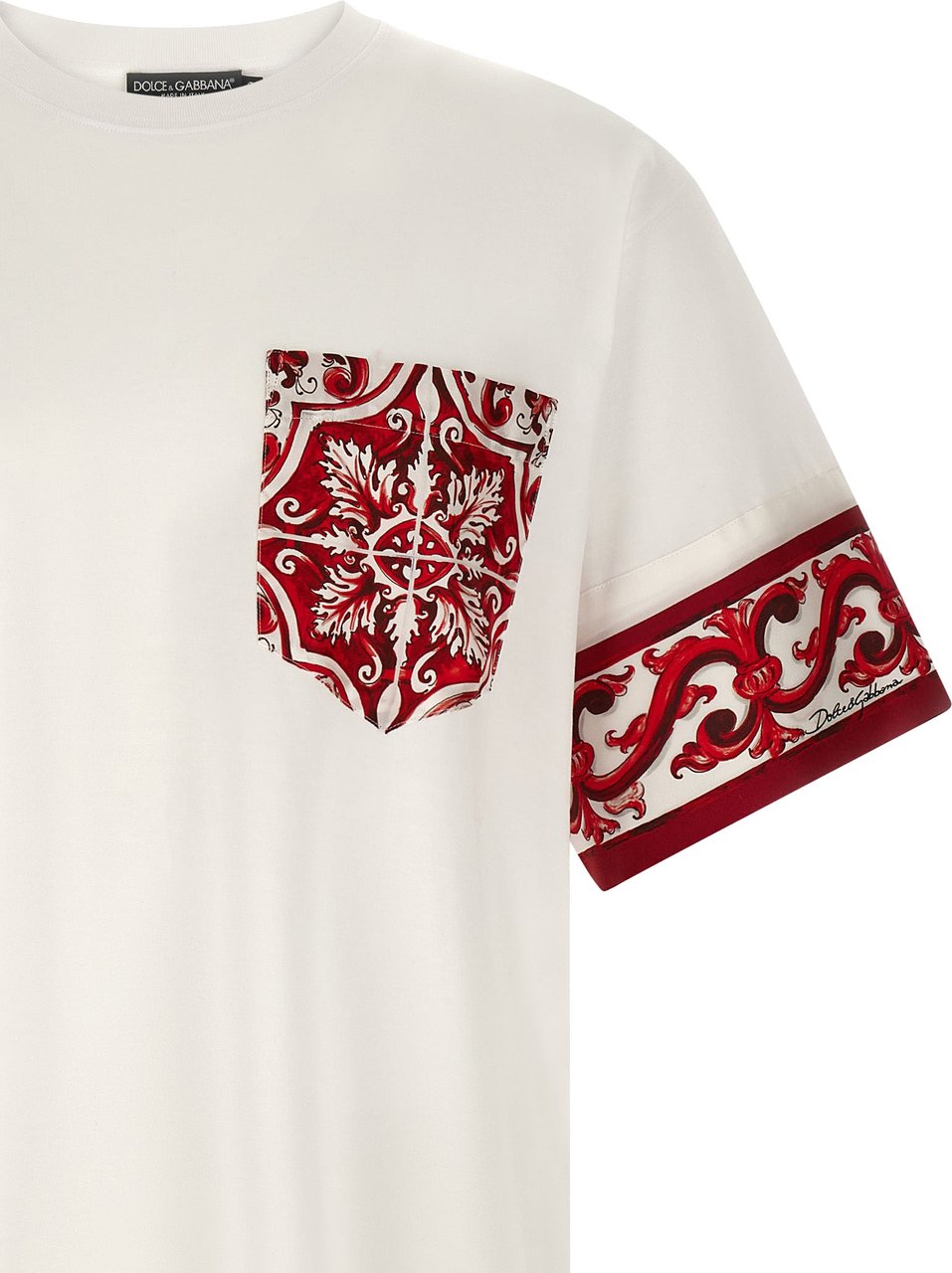 Dolce & Gabbana Multicolor Cotton T-Shirt Rood