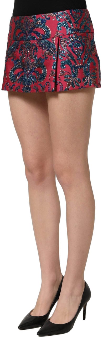 Dolce & Gabbana Multicolor Floral Jacquard MidWaist Mini Skirt Divers