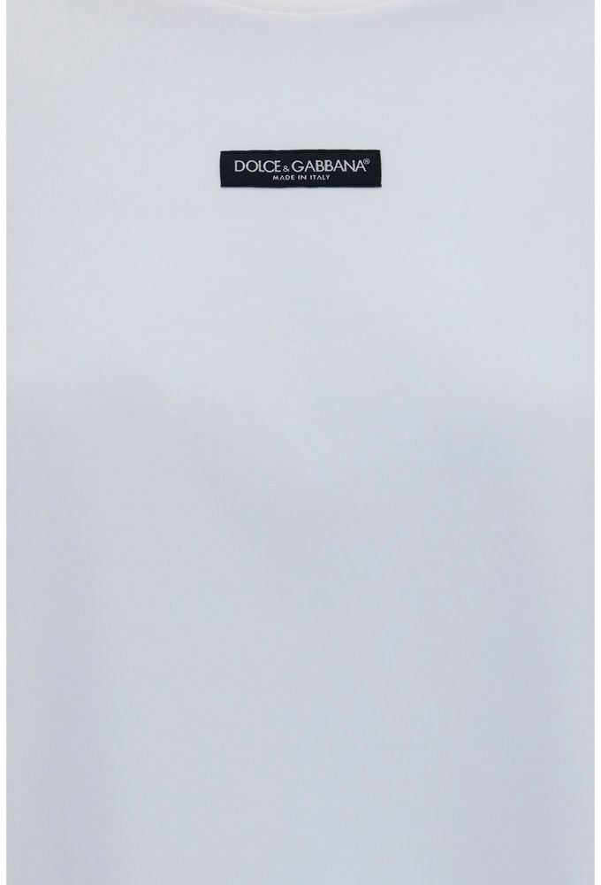 Dolce & Gabbana White Cotton T-Shirt Wit