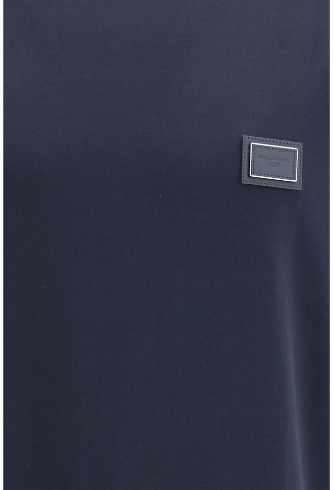 Dolce & Gabbana Black Cotton T-Shirt Zwart